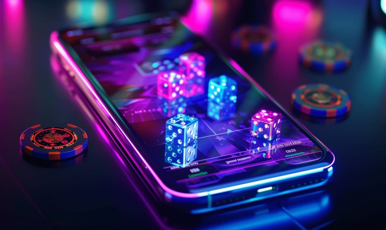 Live dealer studio with transparent dice container and three-dice roll result display